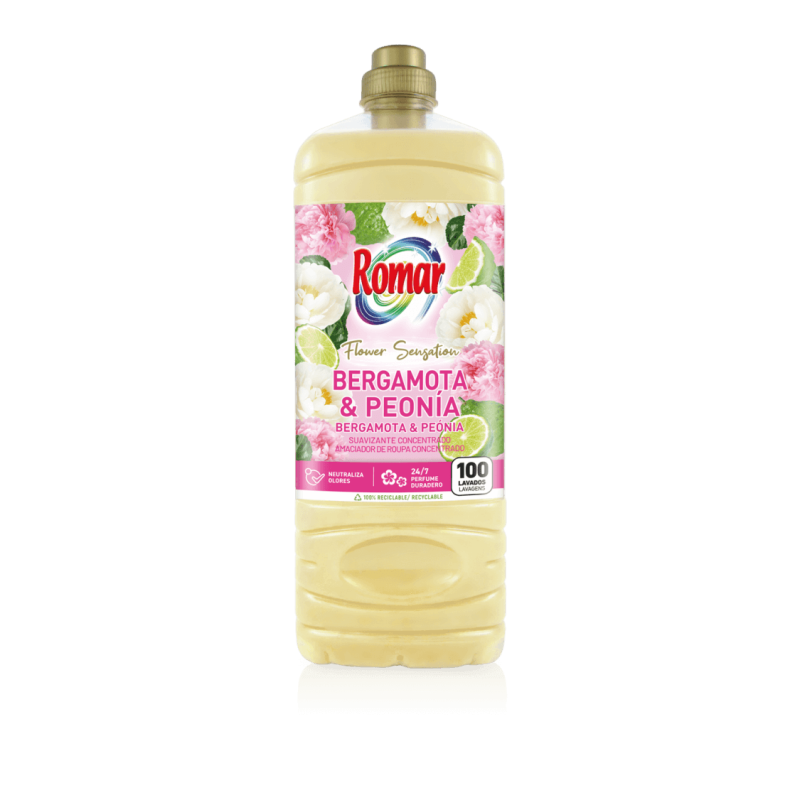 ROMAR koncentrēts auduma mīkstinātājs bergamote un peonija 2000ml