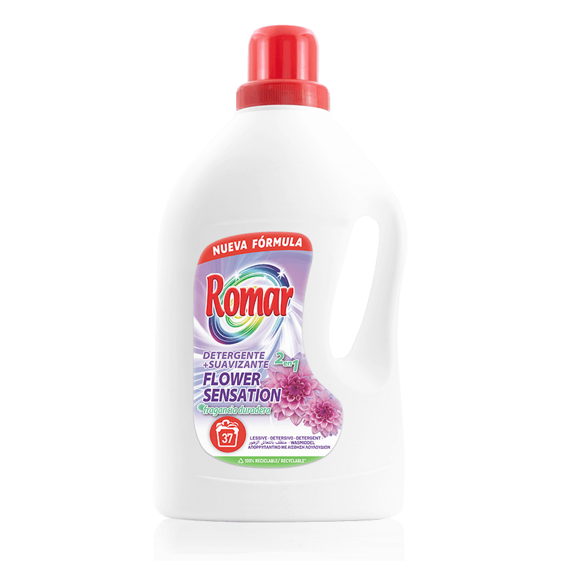 ROMAR FLOWER SENSATION PESU- JA PESULOHENDAJA 2IN1, 2000ML