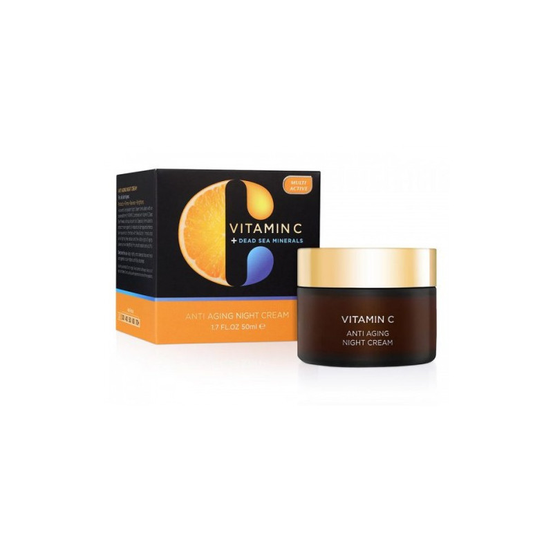 VITAMIN C Hautaufhellende, antioxidative Nachtgesichtscreme gegen Falten, 50 ml.